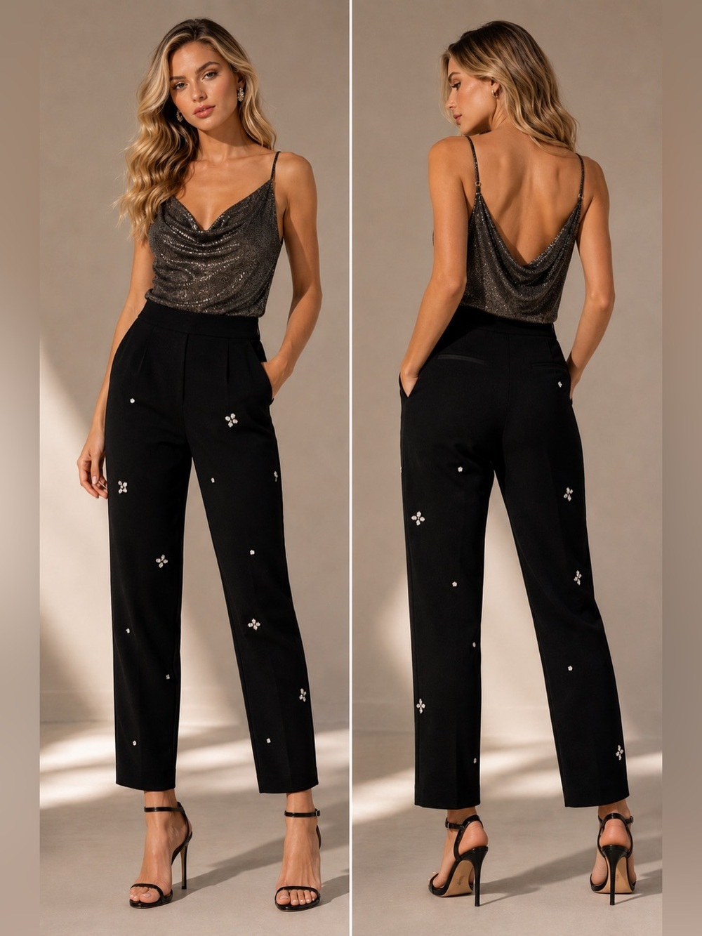 ✨ ZARA Bejeweled and Beaded Pants | Size S | NWOT
